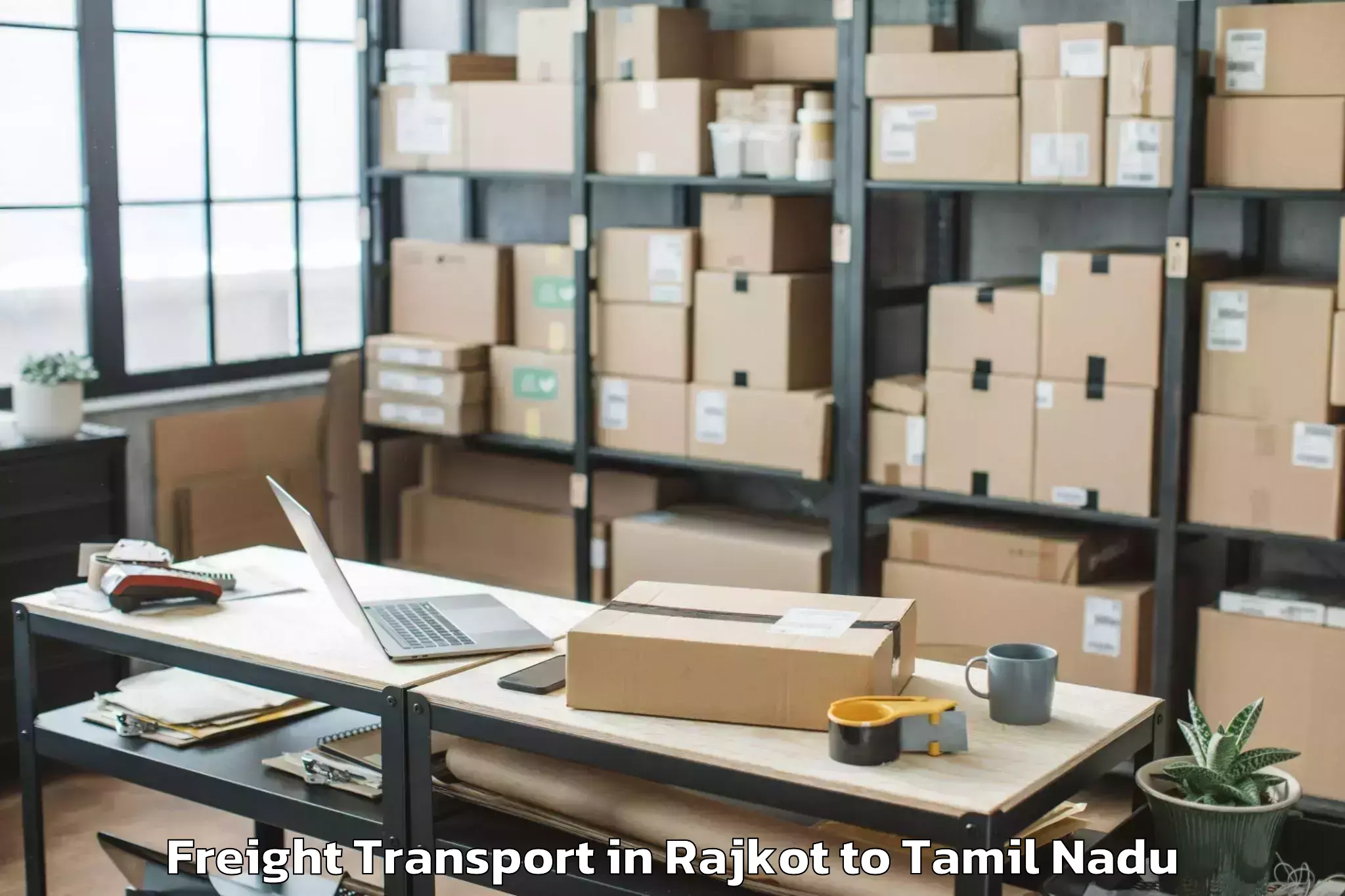 Top Rajkot to Rathinasabapathy Puram Freight Transport Available